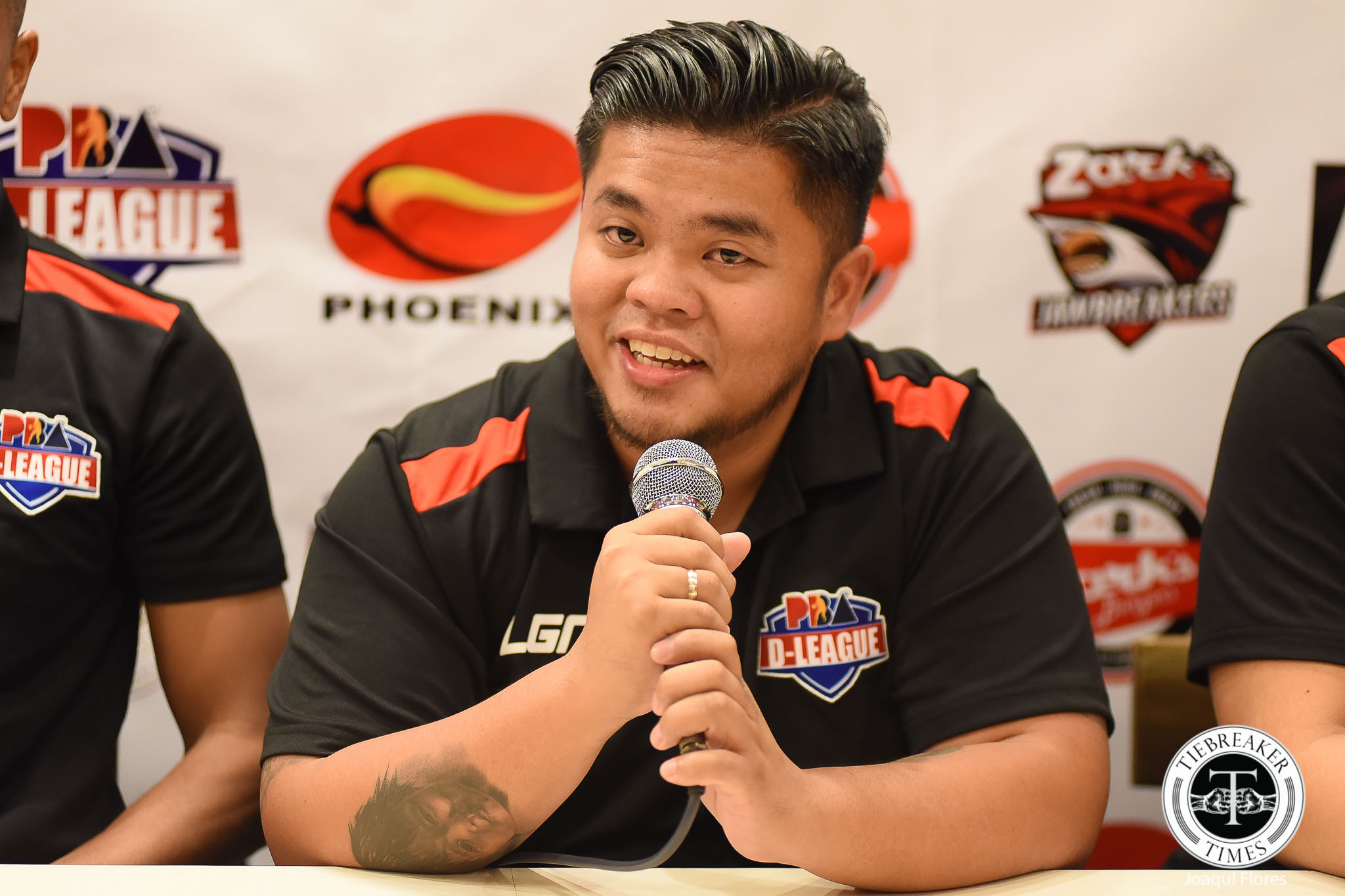 Zarks-LPU-Presscon-Rolandrei-Viktor-Varona-4247 Zark's Burger partners with Lyceum, Phoenix for sophomore campaign Basketball LPU News PBA D-League  - philippine sports news