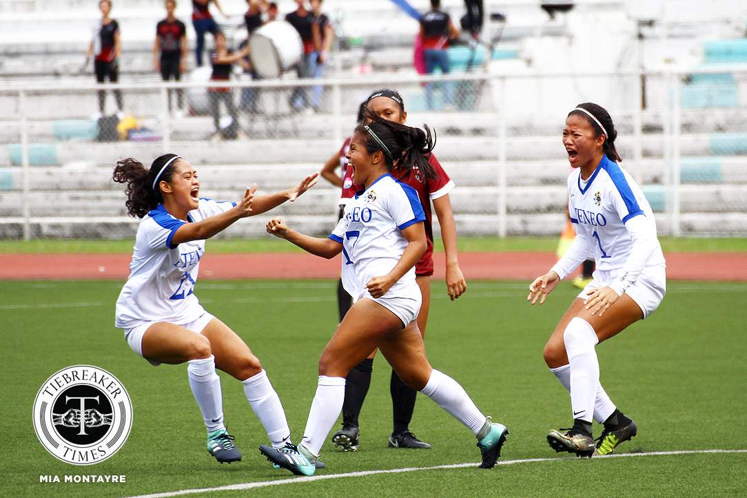 UAAP-80-WFB-ADMU-def-UP-Bautista-Bernardo-Panganiban-celebrate Martie Bautista flies high in an experience of a lifetime ADMU Football News UAAP  - philippine sports news