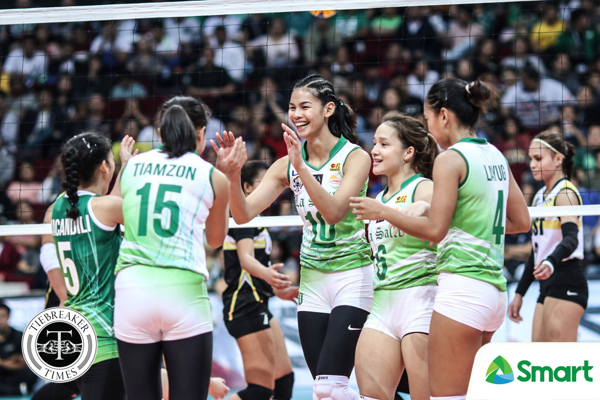 UAAP-80-Womens-Volleyball-DLSU-UST-Majoy-Baron Michelle Cobb earns passing grade in first UAAP start DLSU News UAAP Volleyball  - philippine sports news