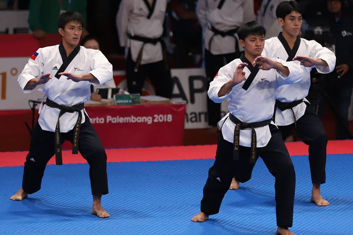 2018-asian-games-taekwondo-of-Dustin-Jacob-Mella-Jeordan-Dominguez-Rodolfo-Reyes-Jr. Taekwondo teams bag twin bronzes in Poomsae News Taekwondo  - philippine sports news