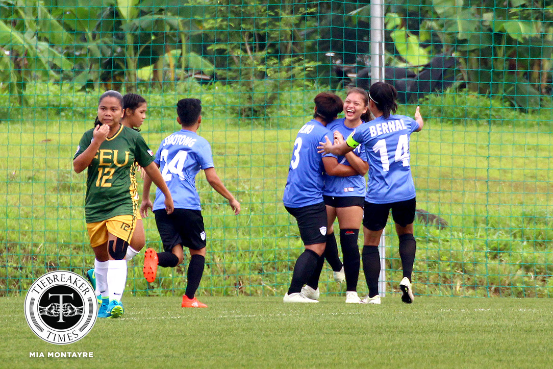 PFFWL-2018-M3-OutKast-FC-def-FEU-Whaley-celebrates PFFWL Roundup: Tuloy FC, OutKast FC shock UAAP counterparts ADMU DLSU FEU Football News PFF Women's League UST  - philippine sports news