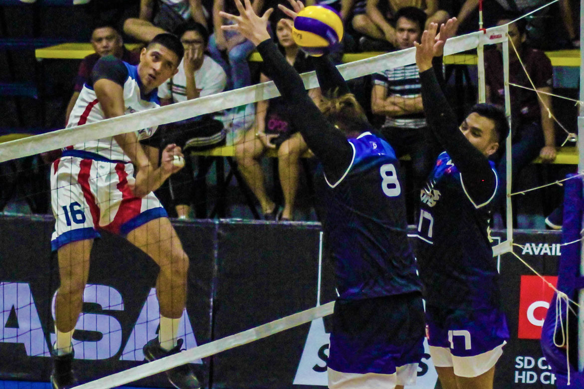 2019-spikers-turf-navy-def-vns-greg-dolor De Guzman lifts PLDT to bounce back win; Army, Navy create tie at fourth CSB DLSU News Spikers' Turf Volleyball  - philippine sports news