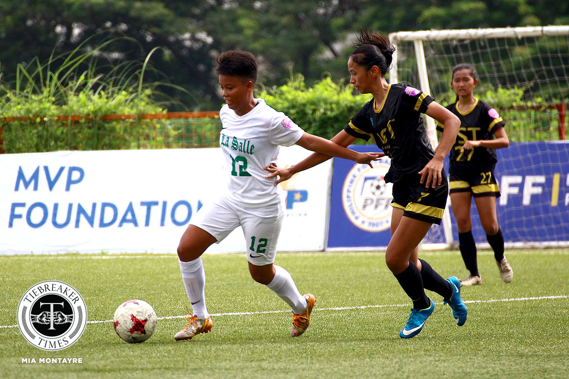 PFFWL-2019-Wk-6-M1-DLSU-def-Tigers-FC-Teves-Palaubsanon La Salle remains on top of PFFWL table as UST keeps perfect slate DLSU FEU Football News PFF Women's League UST  - philippine sports news