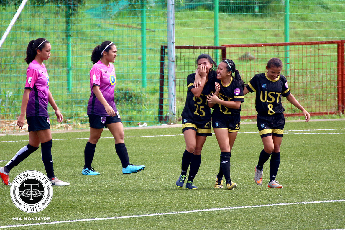 PFFWL-2019-Wk-6-M3-UST-def-Nomads-FC-Durano-Absalon-Indac La Salle remains on top of PFFWL table as UST keeps perfect slate DLSU FEU Football News PFF Women's League UST  - philippine sports news