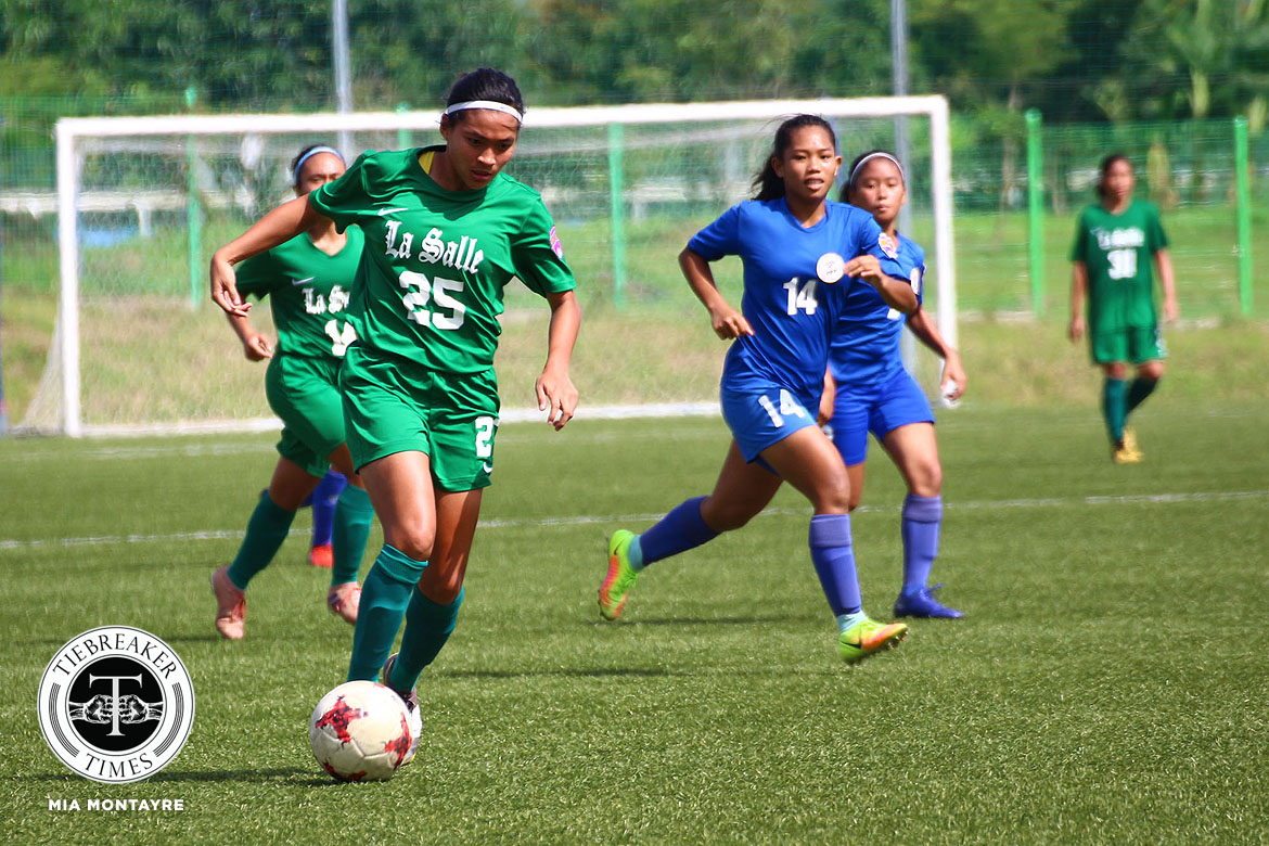PFFWL-2019-Wk-11-M1-DLSU-def-Tuloy-Del-Campo La Salle cements PFFWL lead as UST suffers shock loss to Stallion-Hiraya DLSU Football News PFF Women's League UP UST  - philippine sports news