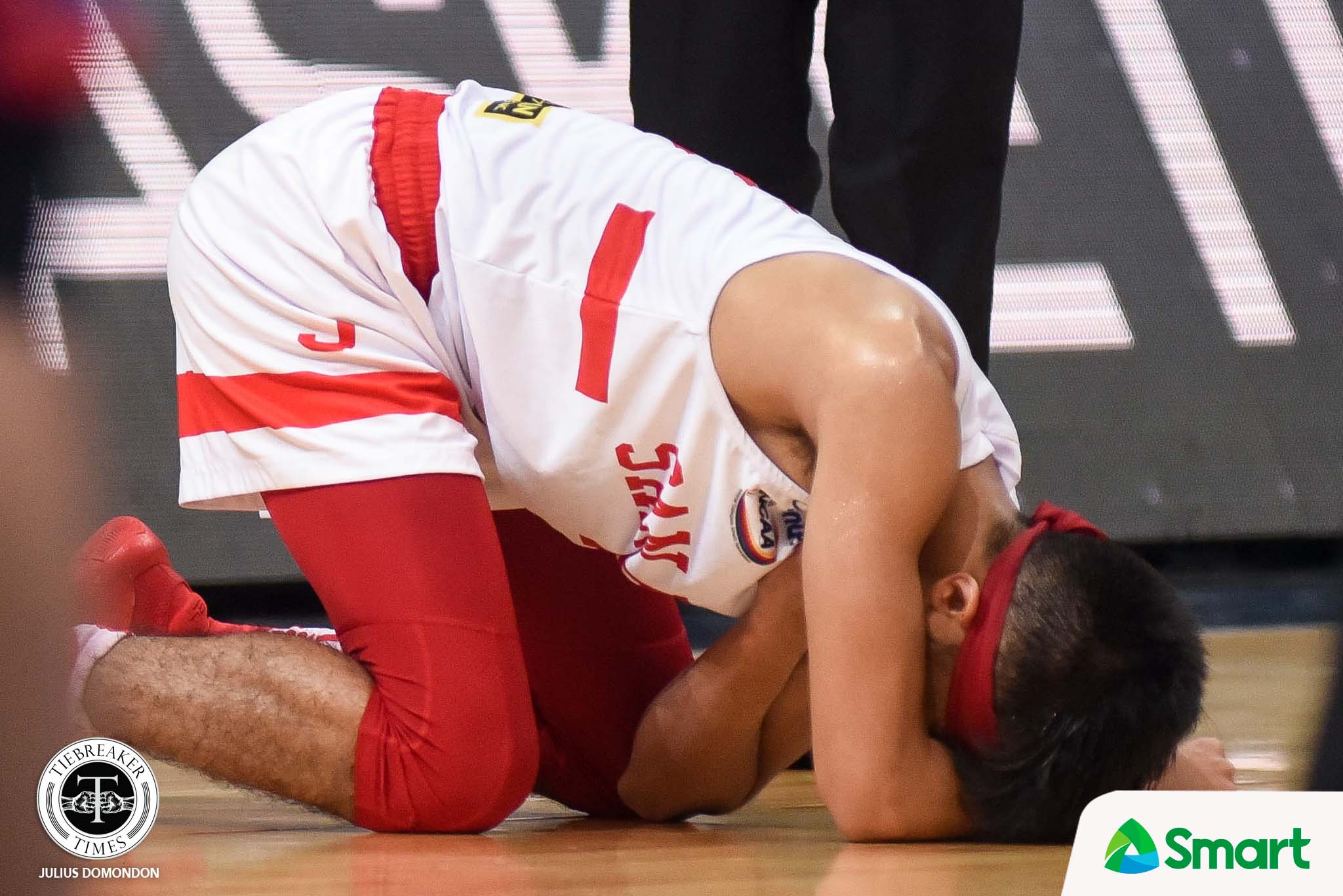 NCAA95-MBB-14TH-PHOTO-CSJL-NELLE Evan Nelle can finally cry tears of joy Basketball DLSU News UAAP  - philippine sports news