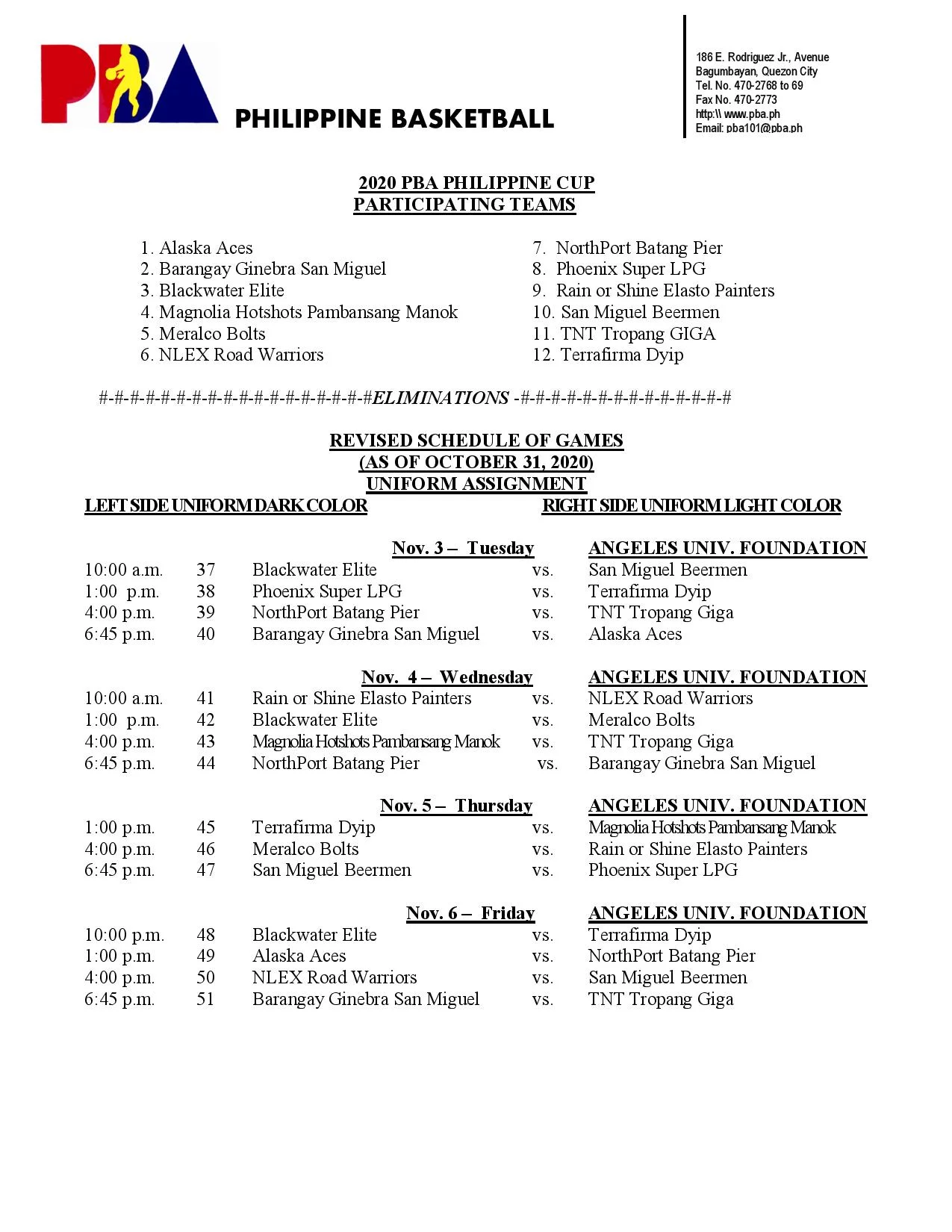 PBA-Season-45-revised-sched-1 Five quadruple-headers added to compressed PBA bubble sched Basketball News PBA - philippine sports news