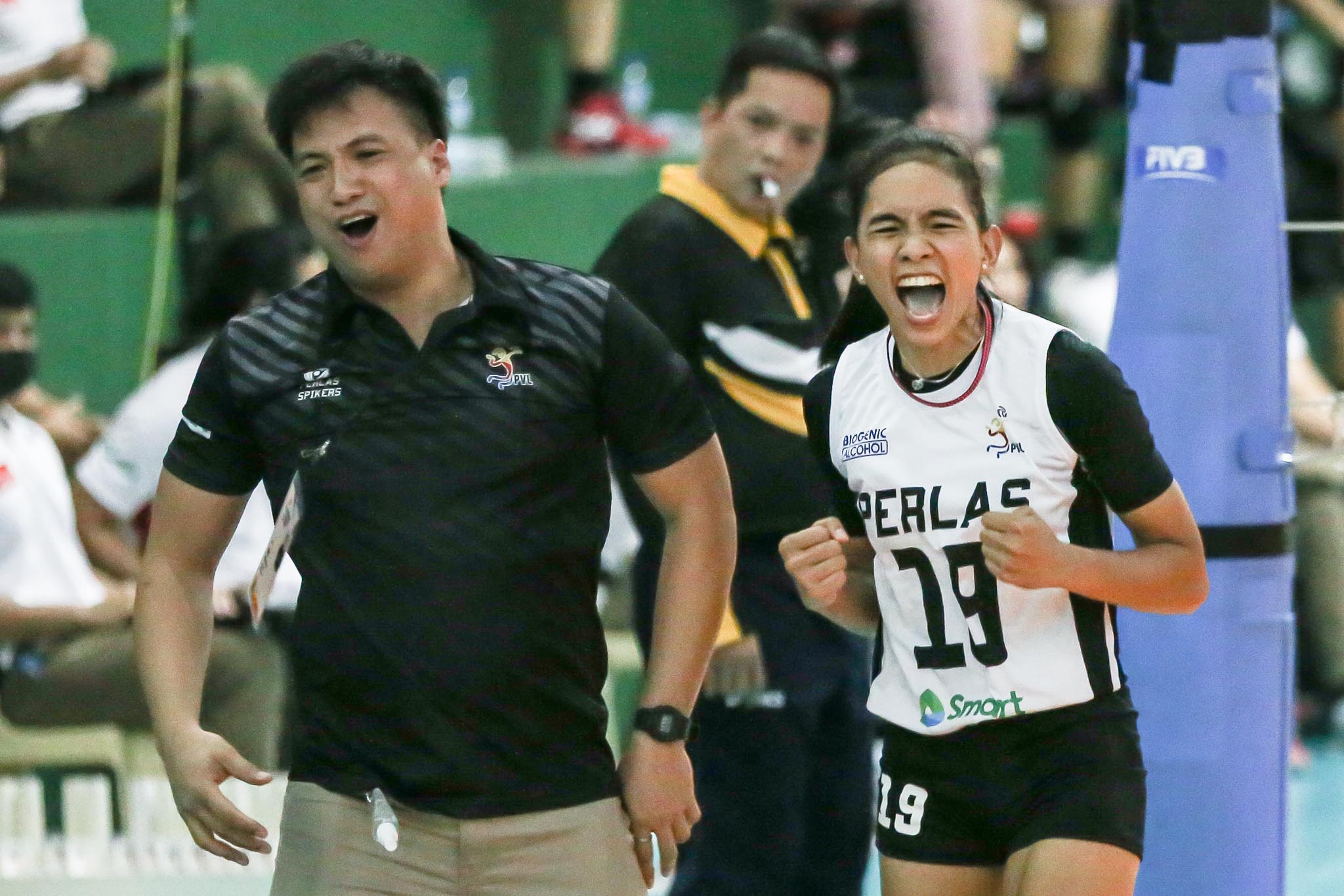 2021-PVL-Open-Cignal-vs-Perlas-Rei-Diaz-and-Nicole-Tiamzon-1 Perlas looking to build on silver-linings heading to next PVL conference News PVL Volleyball  - philippine sports news