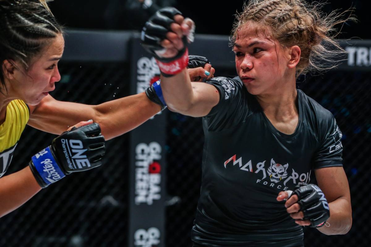 ONE-Empower-Denice-Zamboanga-bloodied 2021 in Review: Joshua Pacio leads PH MMA's new breed Bandwagon Wire Mixed Martial Arts ONE Championship  - philippine sports news