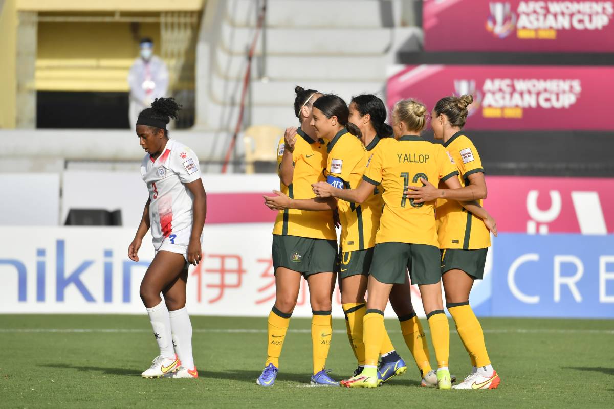 2022-AFC-Womens-Asian-Cup-Philippine-vs-Australia-Dominique-Randle To catch up with Matildas, PWNFT needs better grassroots programs, says Stajcic Football News Philippine Malditas  - philippine sports news