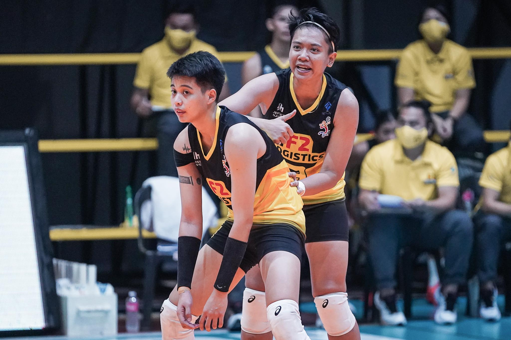 2022-PVL-F2-Logistics-vs-Chery-Tiggo-Ara-Galang-and-Kim-Fajardo DLSU staff not being able to join F2 led to withdrawal from PVL Invitational News PVL Volleyball  - philippine sports news