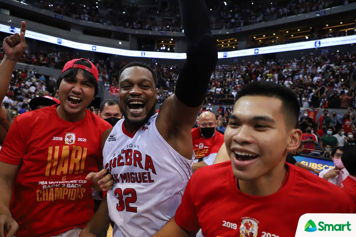 2021-22-PBA-Governors-Cup-Finals-Ginebra-Justin-Brownlee-x-Prince-Caperal Brownlee never expected to win a PBA title. Now, he has five Basketball News PBA  - philippine sports news