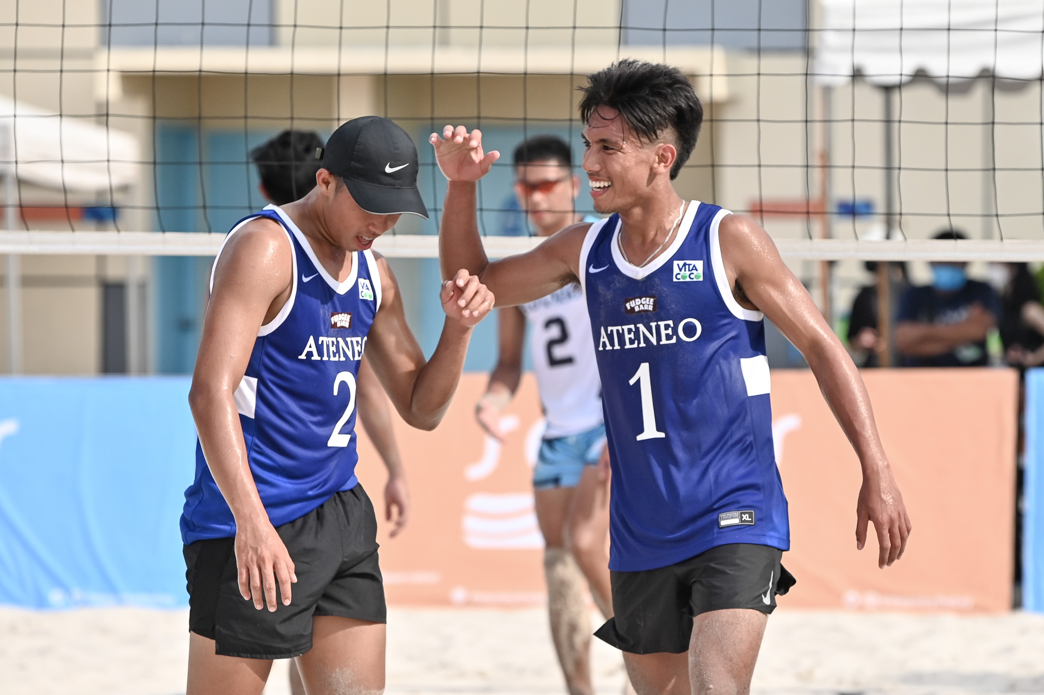 1st-Photo-Abay-Llenos-Amil-Pacinio-ADMU UAAP 84: NU's Buytrago-Salvador outlasts UST as La Salle, Ateneo take early lead ADMU AdU Beach Volleyball DLSU FEU News NU UAAP UP UST  - philippine sports news