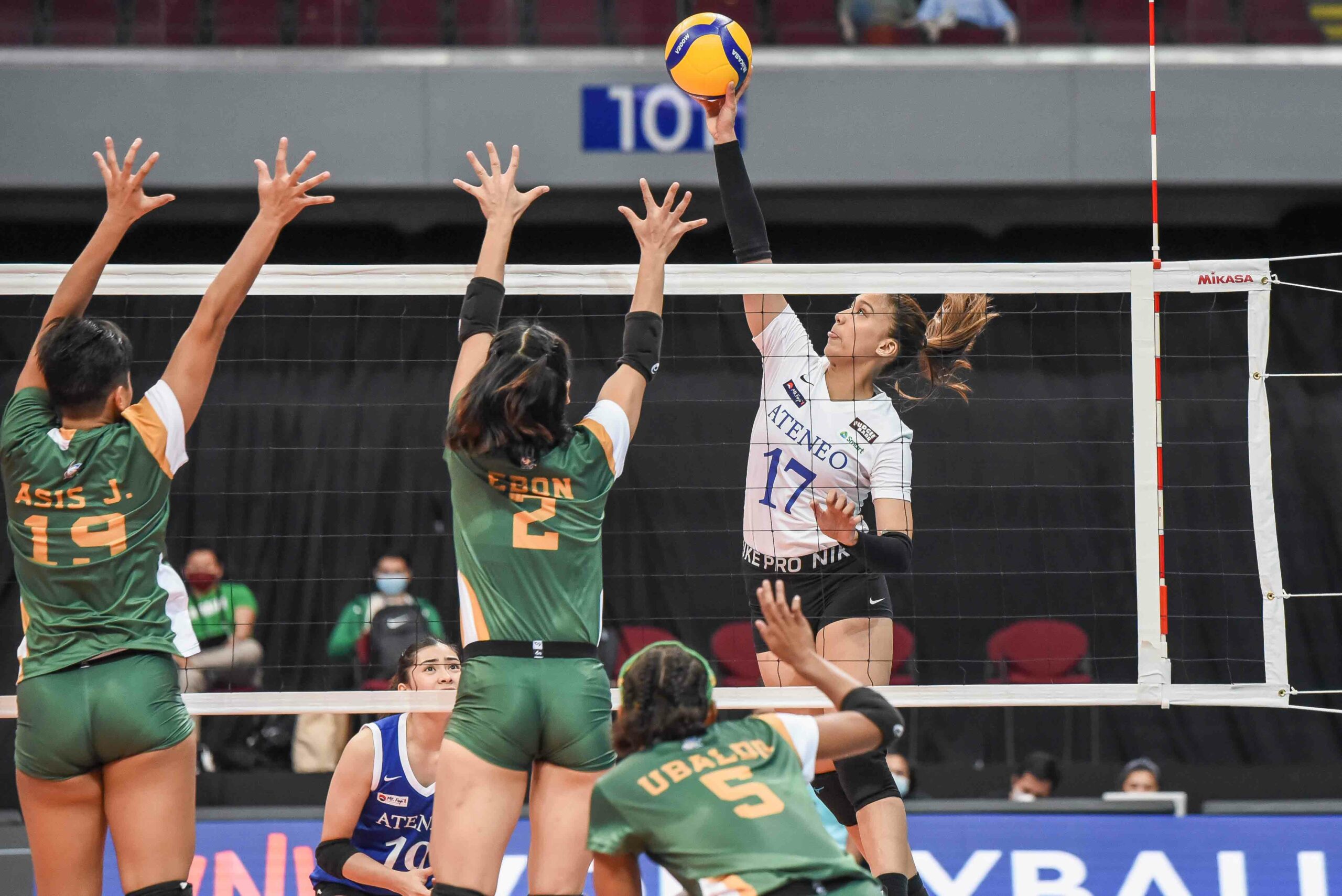 UAAP-84-Womens-Volleyball-Ateneo-vs-FEU-Faith-Nisperos-scaled Eya Laure in top 10 of four cats of UAAP 84 ADMU AdU DLSU News NU UAAP UST Volleyball  - philippine sports news