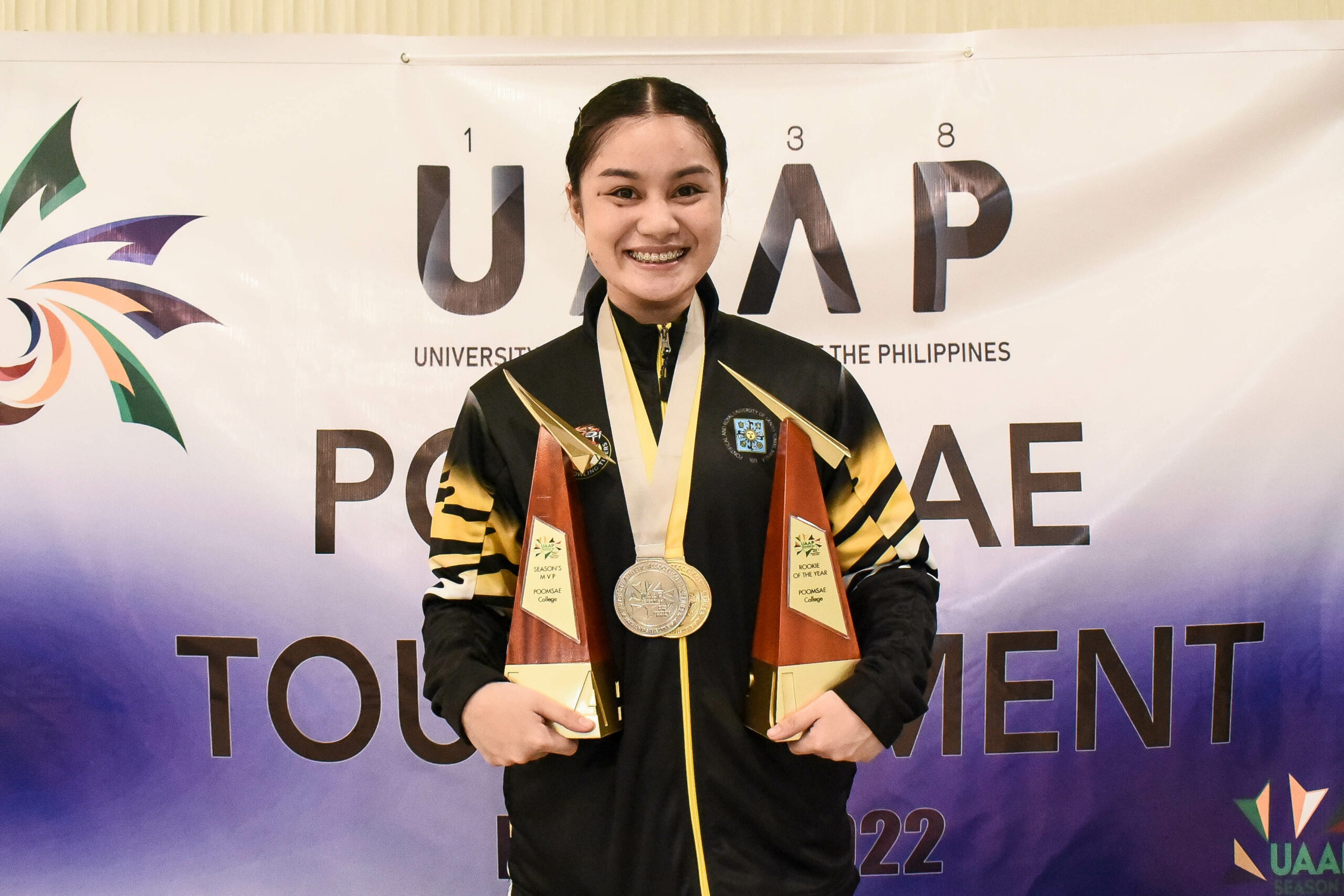 UAAP-Season-84-Taekwondo-Awarding-Rookie-MVP-UST-Aidaine-Laxa-1-scaled Non-stop training during pandemic pays off for rookie-MVP Aidaine Laxa News Taekwondo UAAP UST  - philippine sports news