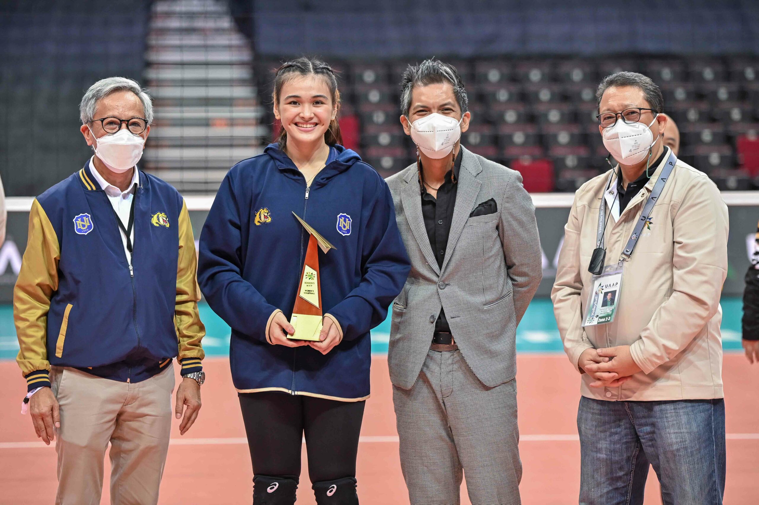 UAAP-Season-84-Womens-Volleyball-Awarding-MVP-NU-Mhicaela-Belen-1-scaled Killer smile takes on new meaning with Rookie MVP Belen News NU UAAP Volleyball  - philippine sports news