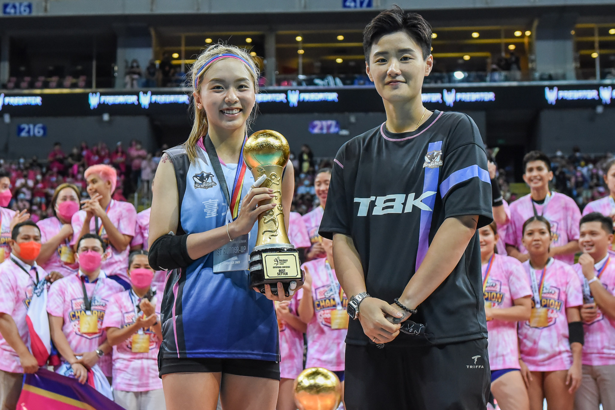 PVL-2022-Invitational-Creamline-vs.-Kingwhale-Finals-Liao-Yi-Jen-3454 Young Liao Yi-Jen in awe of Jia Morado News PVL Volleyball  - philippine sports news
