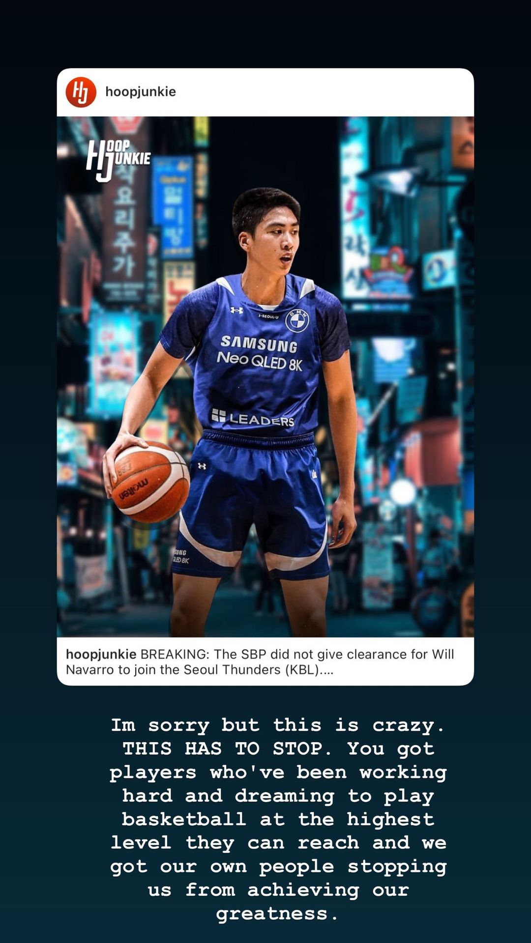 Kai-Sotto-on-William-Navarro Kai Sotto, overseas imports make stand: 'This has to stop' Basketball News  - philippine sports news