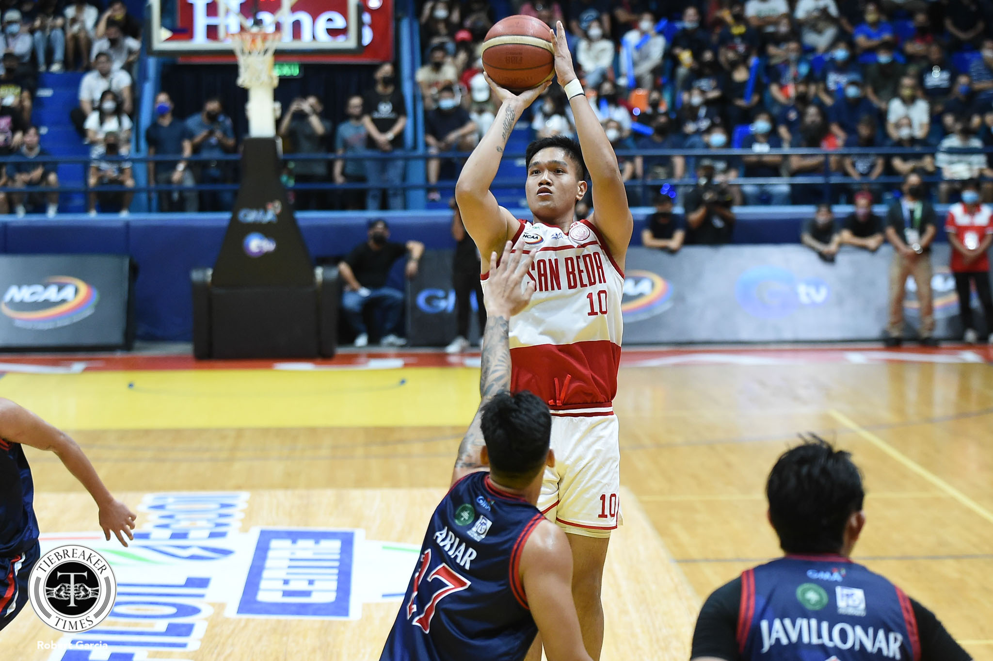 NCAA-98-SBU-vs-CSJL-Damie-Cuntapay-2 Charles Tiu hardly surprised by Letran loss to JRU Basketball CSB NCAA News  - philippine sports news