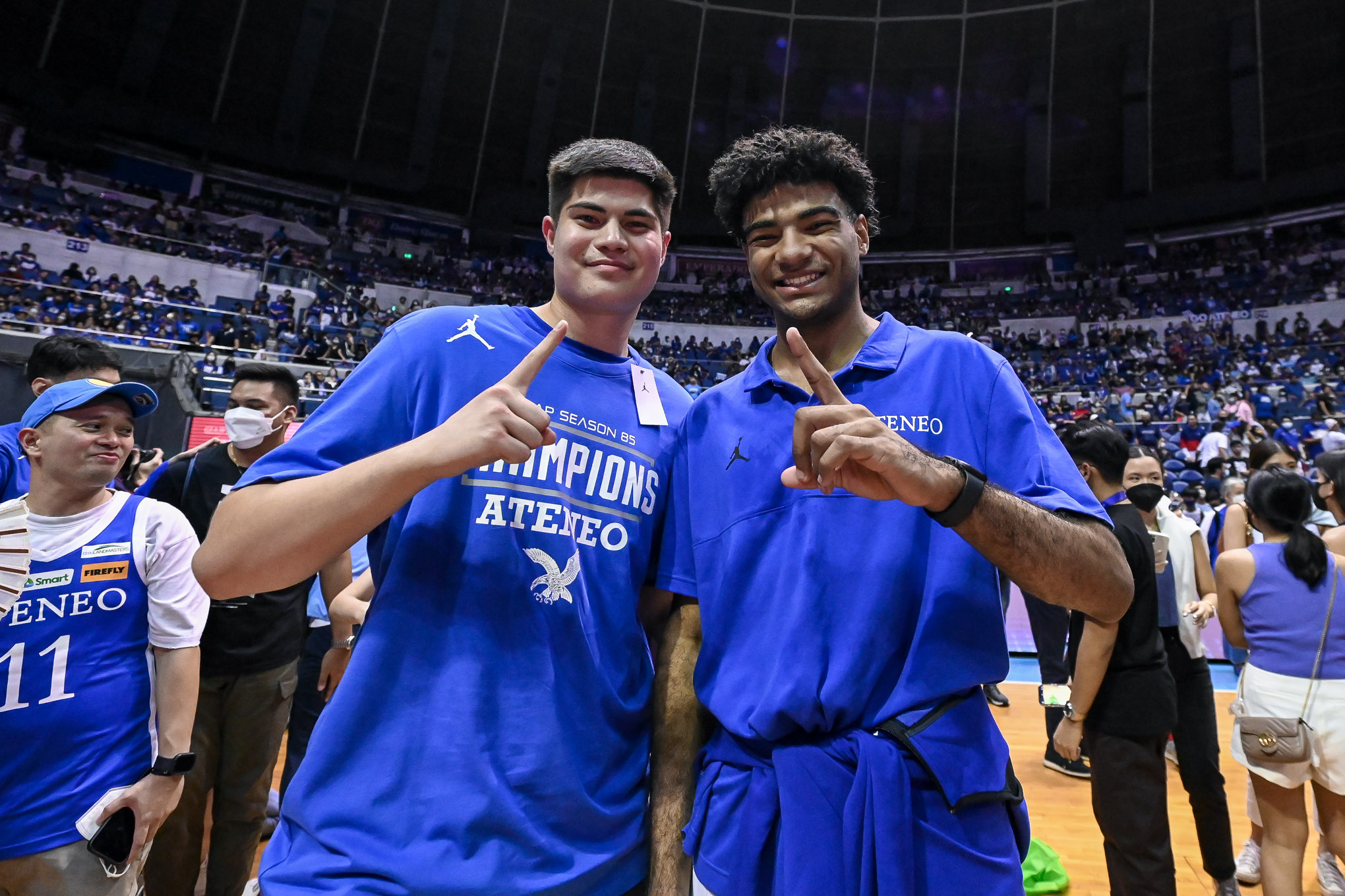 UAAP85-MBB-AMOS-LOPEZ Mason Amos can't wait to have more face-offs against good pal Francis Lopez ADMU Basketball News  - philippine sports news
