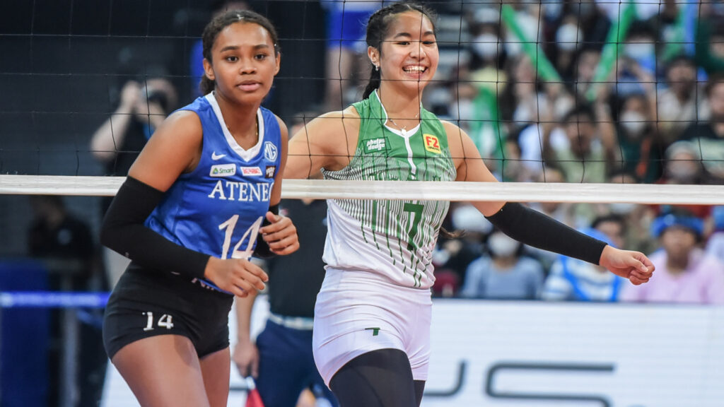 Canino, Lady Spikers tower over Blue Eagles for solo UAAP lead