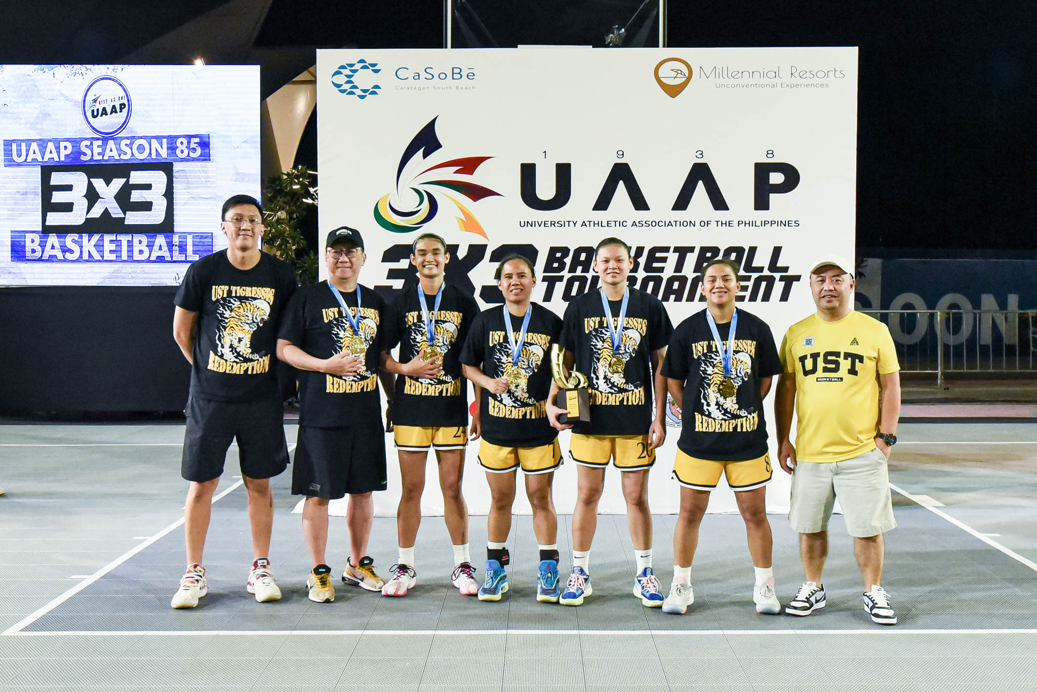 UAAP85-3X3-WBB-CHAMPION-UST-7533 'Queen Tigresses' Ferrer, Tacatac remind UST: Finishing NU will be tougher Basketball News UAAP UST  - philippine sports news