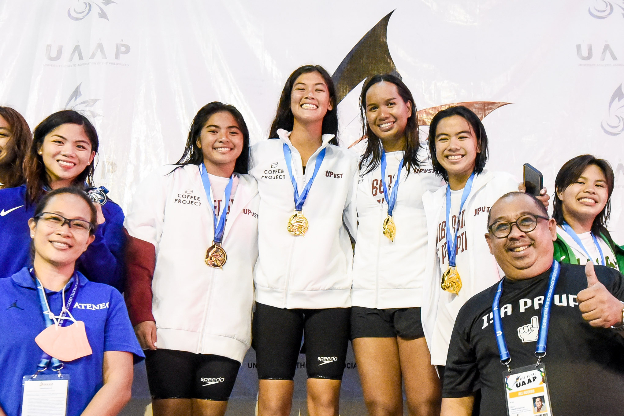 4X100-LC-FREESTYLE-RELAY-WOMENS-CHAMPION-UP-ANN-PURISIMA-MARY-LACSON-GENE-QUIAMBAO-ANGELA-VILLAMIL UAAP 86 Swimming: Rian Tirol sets pace for Ateneo, breaks league record in 50m ADMU DLSU News Swimming UAAP UP UST  - philippine sports news