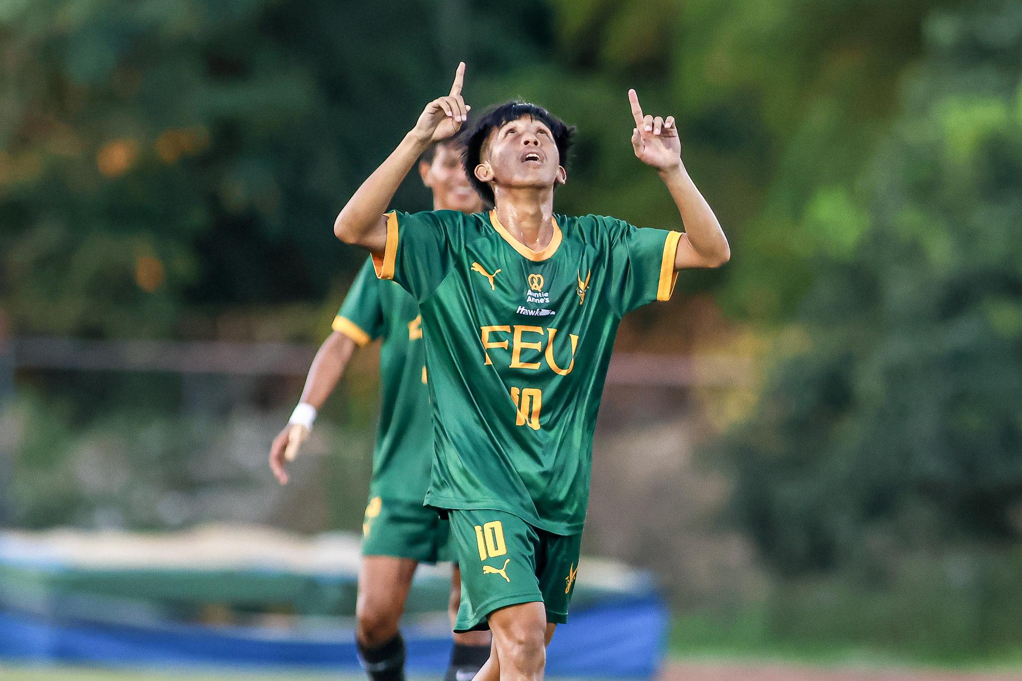 FEU celebrates win over UE to seal top seed in UAAP men's football