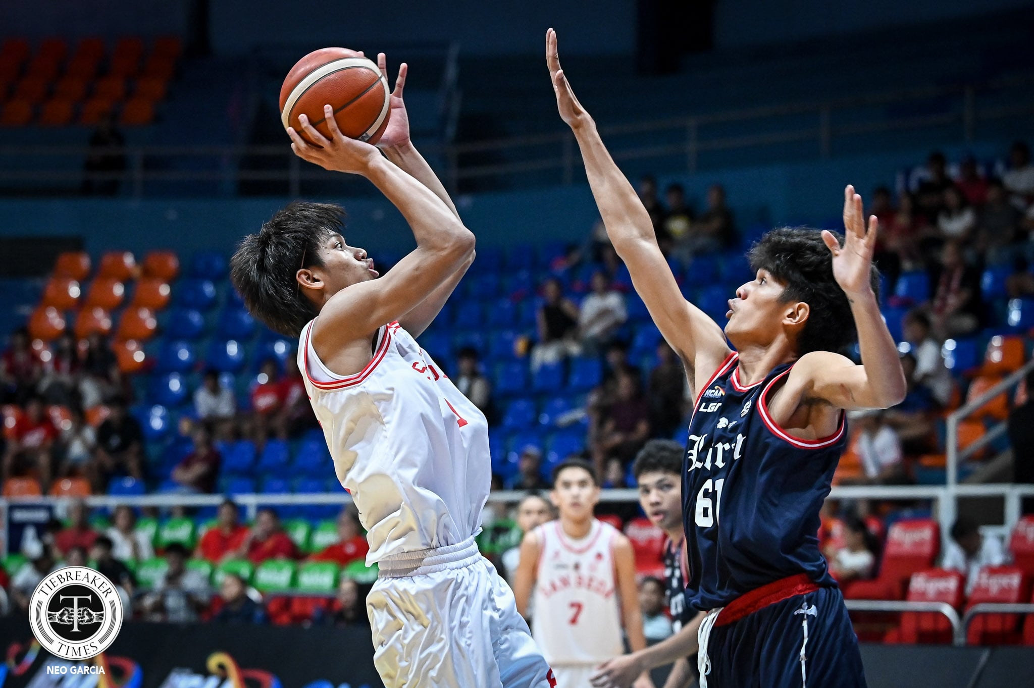 NCAA-101-San-Beda-vs-Letran-Andrei-Ugaddan Letran survives San Beda scare, stays perfect in NCAA 101 Basketball CSJL NCAA News SBC - philippine sports news