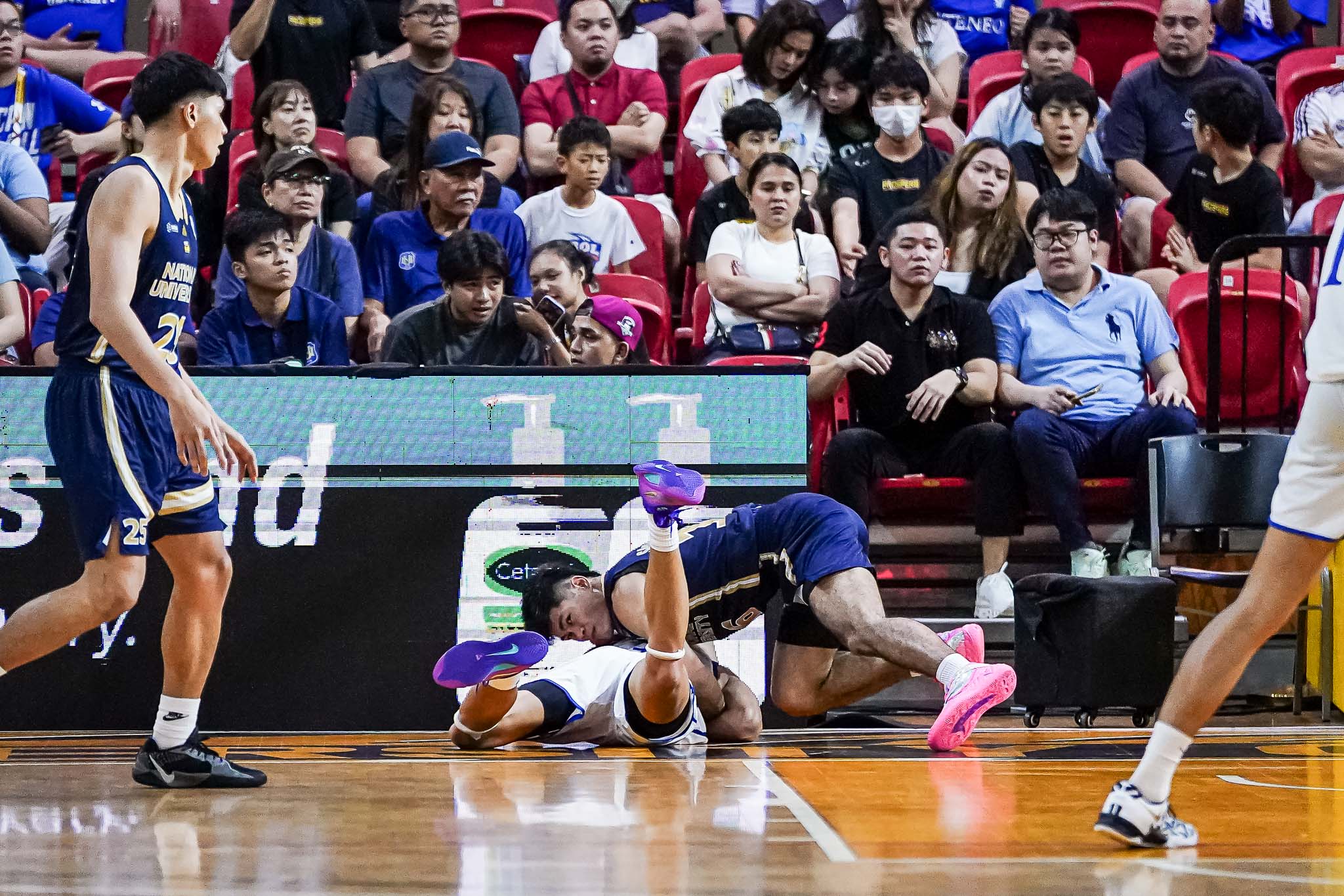 UAAP-S88-MBB-Gelo-Santiago-07272 Gelo Santiago suspended for hit on Waki Espina, out for remainder of UAAP round 2 Basketball News NU UAAP - philippine sports news