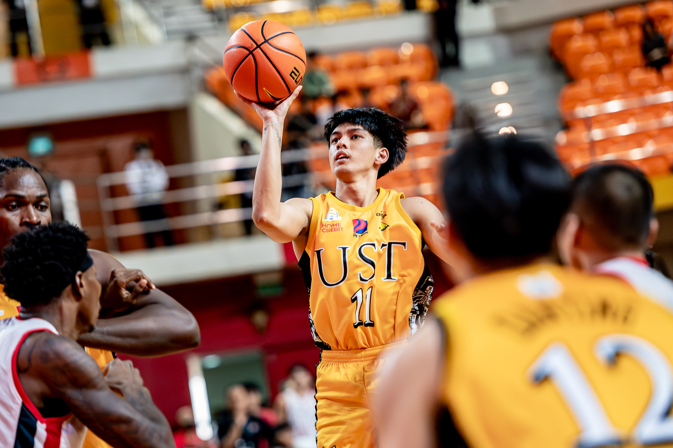 UAAP-S88-MBB-UE-vs.-UST-Forthsky-Padrigao-1350-3 UST reclaims solo third in UAAP Men's Basketball after dispatching UE Basketball News UAAP UE UST - philippine sports news