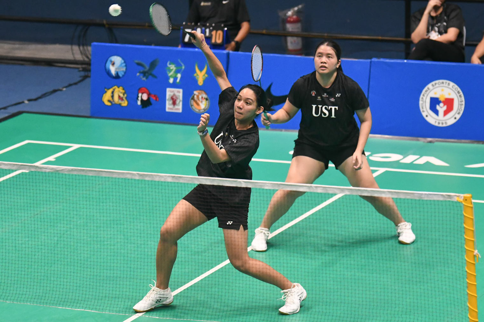 UAAP-Season-88-Women_s-Badminton-DLSU-vs-UST-Rhafi-Anne-Santos-Jennifer-Saladaga-2 UST punches last UAAP Women's Badminton semis ticket with win over La Salle Badminton DLSU News UAAP UST - philippine sports news