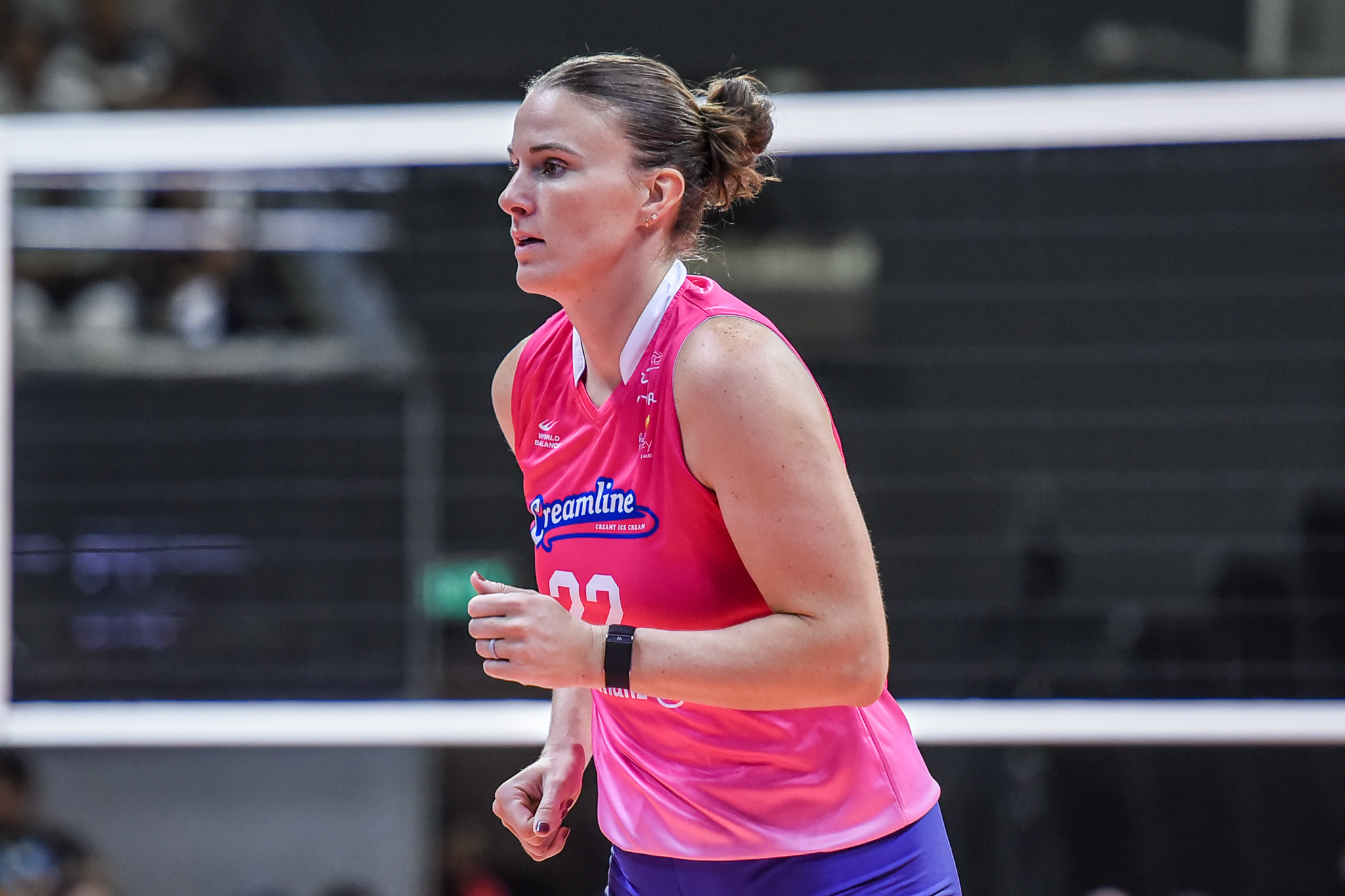 PVL-RC-25-Petrogazz-vs.-Creamline-Courtney-Schwan-2436 Myla Pablo, Petro Gazz end Creamline's top-three streak, punch PVL semis ticket News PVL Volleyball - philippine sports news