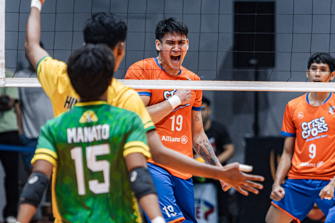 Spiker-Turf-Invitational-2025-Criss-Cross-v-Alpha-Noel-Kampton-2 Criss Cross completes Spikers Turf elims sweep, denies Alpha Insurance semis bid News Spikers' Turf Volleyball - philippine sports news
