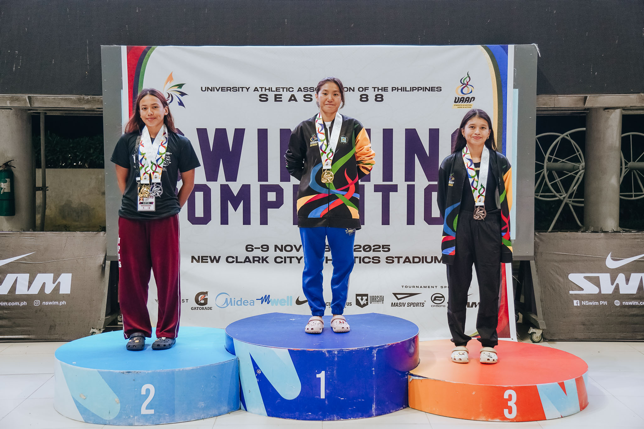 UAAP-88-Swimming-Girls-200m-Medley-Florendo-Santor-Macaspac-04527 Evangelista, Santor lead UST’s surge in UAAP High School Swimming opener ADMU DLSU News Swimming UAAP UP UST - philippine sports news