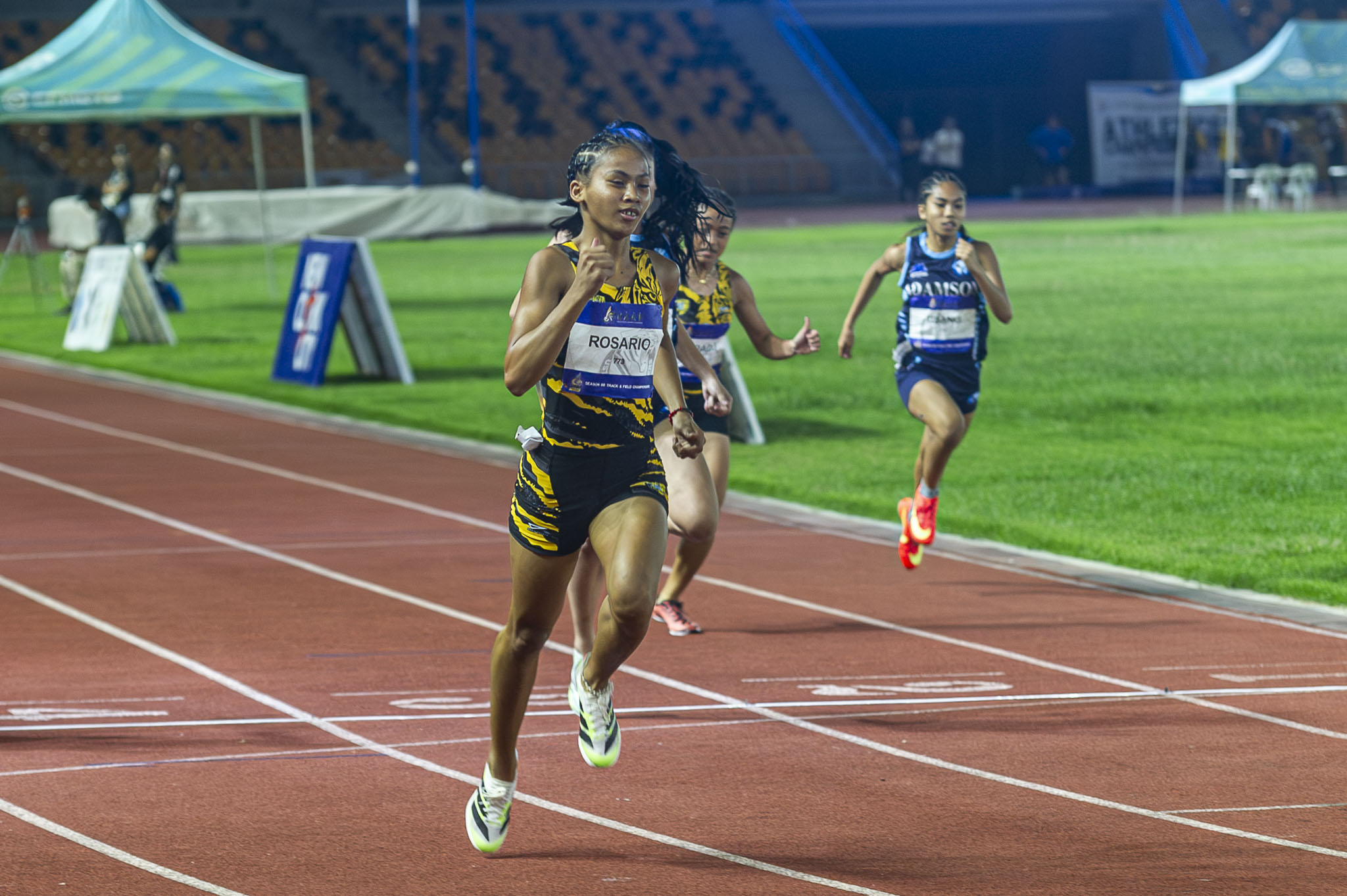 UAAP-S88-Atheletics-100m-Girls-Franceine-Rosario Ceballos, Rosario lead UST’s record-breaking start at UAAP High School Athletics ADMU AdU DLSU News NU Track & Field UAAP UE UP UST - philippine sports news