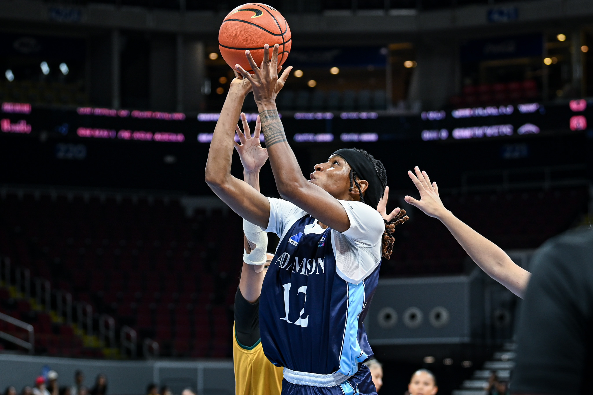 UAAP88-WBB-KEMI-ADESHINA-7147 Adamson stifles FEU, forces three-way tie for fourth in UAAP Women's Basketball AdU Basketball FEU News UAAP - philippine sports news