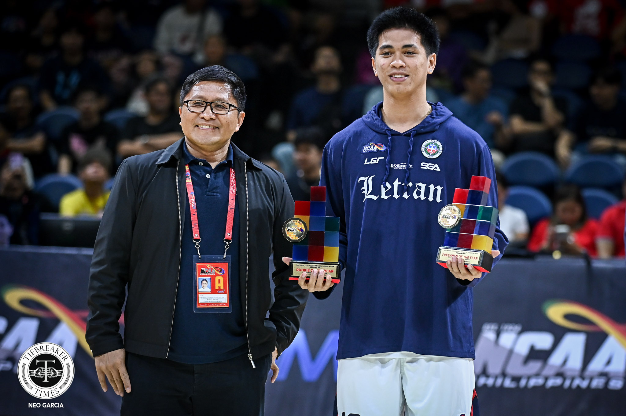NCAA-101-SRS-Awarding-ROY-Titing-Manalili-2724 Allen Liwag claims back-to-back NCAA Seniors MVP honors AU CSB CSJL EAC JRU MIT NCAA SBC SSC-R - philippine sports news