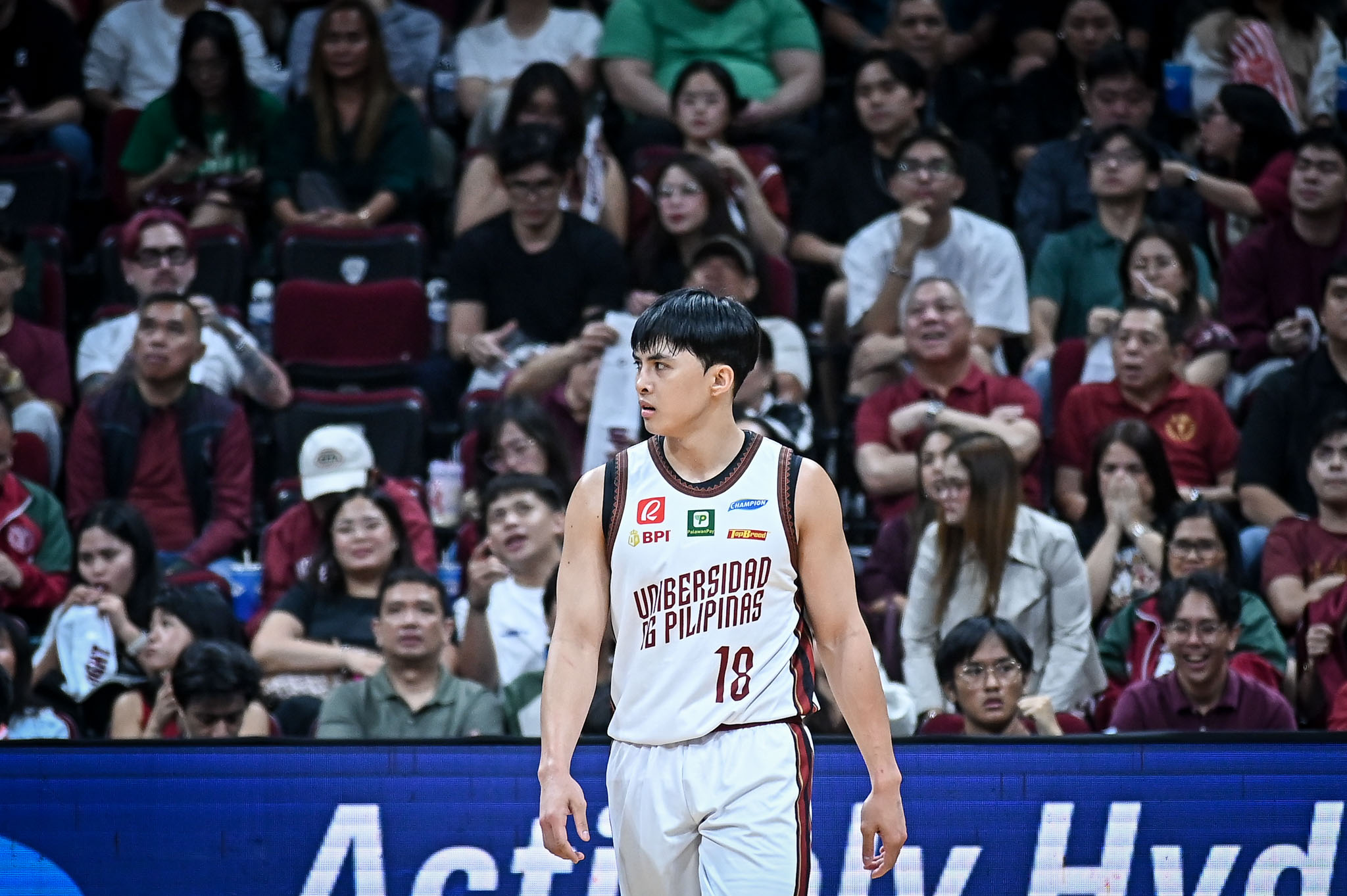 UAAP-88-MBB-Finals-G1-UP-vs.-DLSU-Harold-Alarcon-2162 La Salle survives Alarcon barrage, one step away from UAAP Men's Basketball glory Basketball DLSU News UAAP UP - philippine sports news