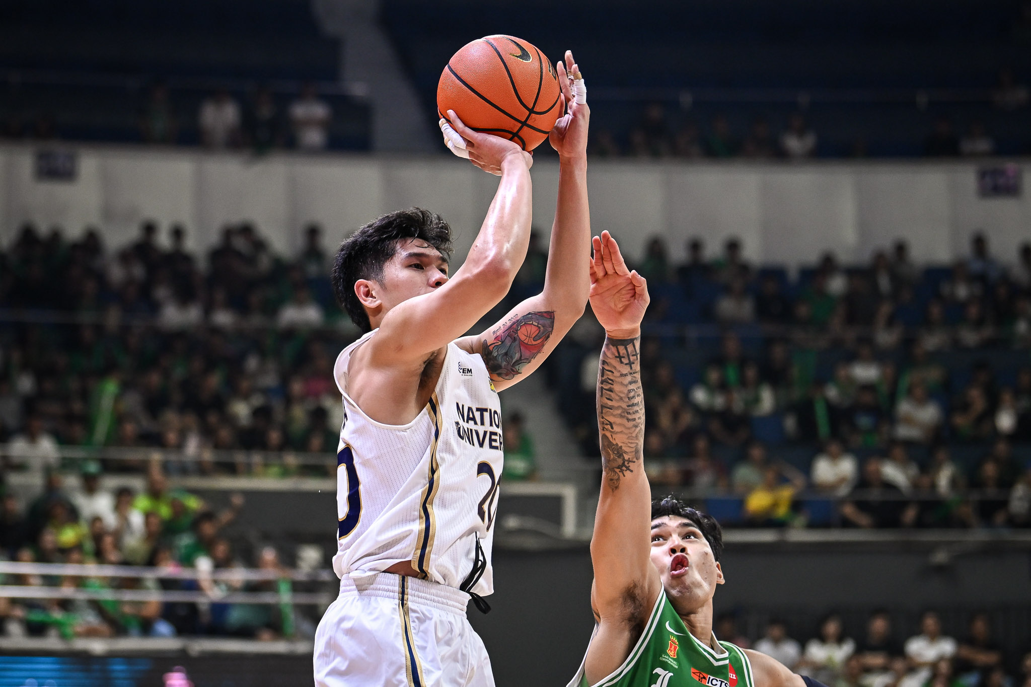 UAAP88-MBB-Jake-Figueroa-1106 La Salle unleashes full arsenal, erases NU's twice-to-beat edge in UAAP Men's Basketball Basketball DLSU News NU UAAP - philippine sports news