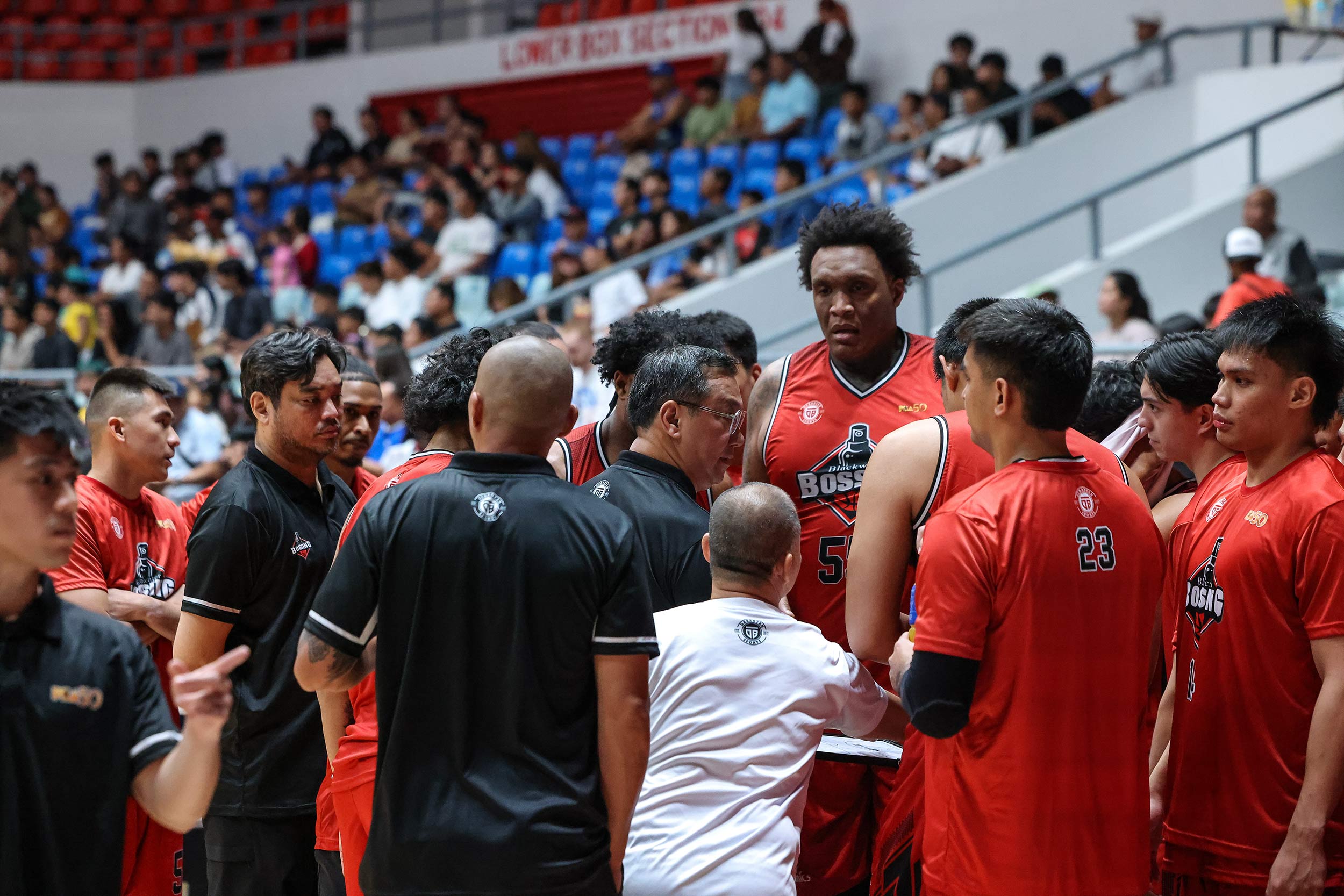 2026-PBA-Commissioners-Cup-Blackwater-vs-TNT-Patrick-Aquino-huddle Pat Aquino era begins with grit, growing pains for Blackwater Basketball News PBA - philippine sports news